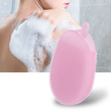 Silicone Dishwashing Brush Bath Body Face Cleansing Brush Kitchen Bathroom Cleaning ToolsPink - Extra Image