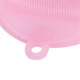 Silicone Dishwashing Brush Bath Body Face Cleansing Brush Kitchen Bathroom Cleaning ToolsPink
