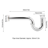Sink Siphon Trap Waste Drain Valve Kit Washbasin Syphon Draining Pipe Plumbing Equipment - Extra Image
