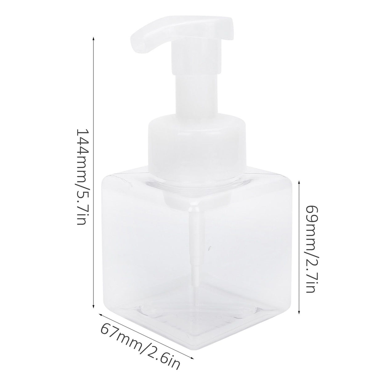 250ml Foaming Soap Dispenser Refillable Pump Bottle for Bathroom Liquid Soap Shampoo Body Wash