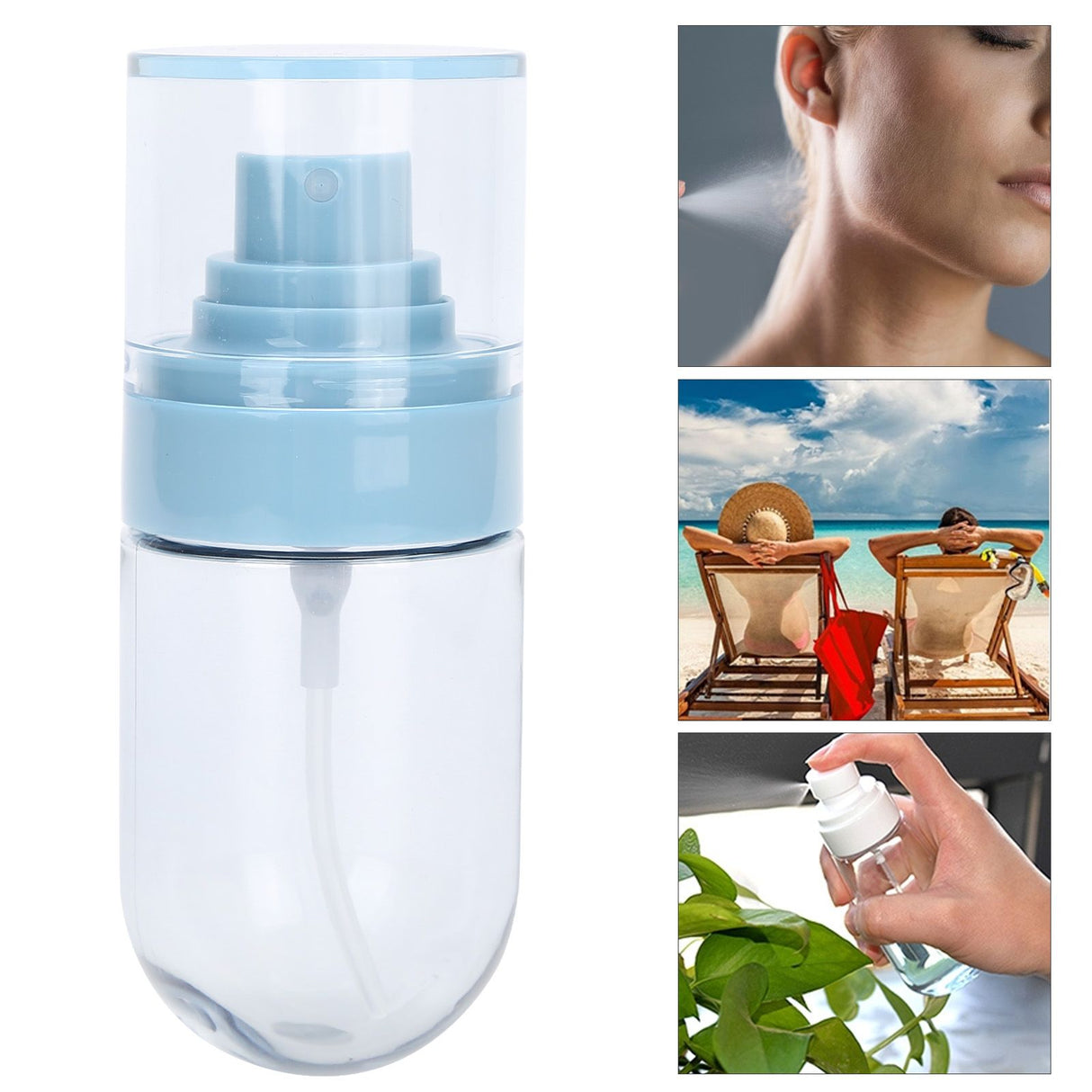 50ml Empty Travel Spray Bottle Portable Refillable Pump Cosmetic Spray Bottle Makeup Container