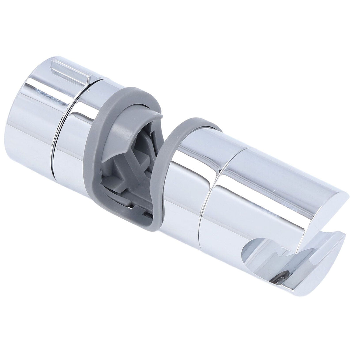 Shower Slide Rail Bar Holder 360 Degree Adjustable Straight Clamp ABS Chrome for 18‑25mm Pipe