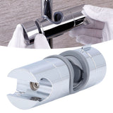 Shower Slide Rail Bar Holder 360 Degree Adjustable Straight Clamp ABS Chrome for 18‑25mm Pipe - Extra Image