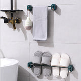 Bathroom Single Towel Rack Perforation Free Wall Mounted Towel Bar Bathroom AccessoryBlack Green Long