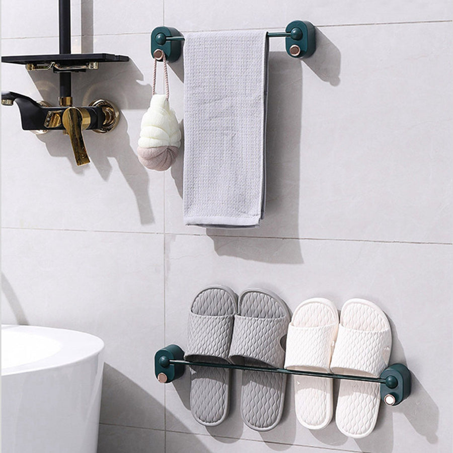 Bathroom Single Towel Rack Perforation Free Wall Mounted Towel Bar Bathroom AccessoryBlack Green Long