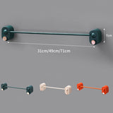 Bathroom Single Towel Rack Perforation Free Wall Mounted Towel Bar Bathroom AccessoryBlack Green Long - Close-Up Angle