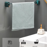 Bathroom Single Towel Rack Perforation Free Wall Mounted Towel Bar Bathroom AccessoryBlack Green Long - Extra Image