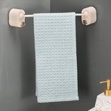 Bathroom Single Towel Rack Perforation Free Wall Mounted Towel Bar Bathroom AccessoryBlack Green Long - Extra Image