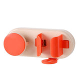 Bathroom Toothbrush Holder Multifunctional Wall Mounted Toothbrush Storage Rack for HouseholdPink Orange with Cup
