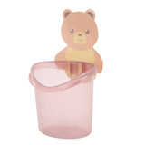 Wall Mounted Bathroom Toothbrush Holder Toothpaste Storage Box Home Storage RackPink