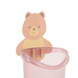 Wall Mounted Bathroom Toothbrush Holder Toothpaste Storage Box Home Storage RackPink - Low Angle
