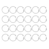 24Pcs Curtain Rings ABS Transparent O Shape Shower Curtain Hooks for Bathroom Shower Rod