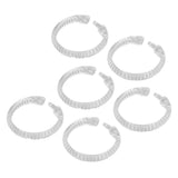 24Pcs Curtain Rings ABS Transparent O Shape Shower Curtain Hooks for Bathroom Shower Rod