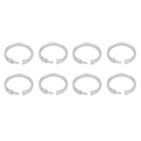 24Pcs Curtain Rings ABS Transparent O Shape Shower Curtain Hooks for Bathroom Shower Rod - Top-Down View