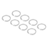 24Pcs Curtain Rings ABS Transparent O Shape Shower Curtain Hooks for Bathroom Shower Rod - 45-Degree Angle