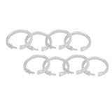 24Pcs Curtain Rings ABS Transparent O Shape Shower Curtain Hooks for Bathroom Shower Rod - Rear View