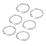 24Pcs Curtain Rings ABS Transparent O Shape Shower Curtain Hooks for Bathroom Shower Rod - Close-Up Angle