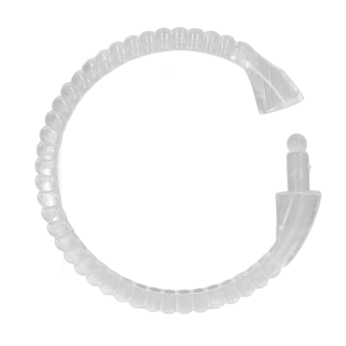 24Pcs Curtain Rings ABS Transparent O Shape Shower Curtain Hooks for Bathroom Shower Rod
