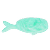 Baby Bath Brush Cartoon Whale Shape Silicone Soft Hair Baby Bath Shampoo Massage Cleaning Shower Brush Kids Bath Toys Green