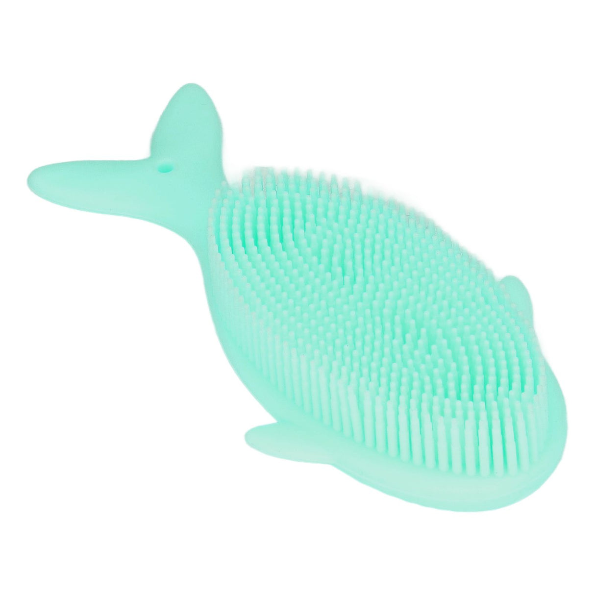 Baby Bath Brush Cartoon Whale Shape Silicone Soft Hair Baby Bath Shampoo Massage Cleaning Shower Brush Kids Bath Toys Green