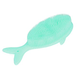 Baby Bath Brush Cartoon Whale Shape Silicone Soft Hair Baby Bath Shampoo Massage Cleaning Shower Brush Kids Bath Toys Green - Extra Image