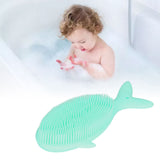 Baby Bath Brush Cartoon Whale Shape Silicone Soft Hair Baby Bath Shampoo Massage Cleaning Shower Brush Kids Bath Toys Green - Extra Image