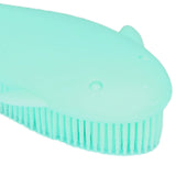 Baby Bath Brush Cartoon Whale Shape Silicone Soft Hair Baby Bath Shampoo Massage Cleaning Shower Brush Kids Bath Toys Green