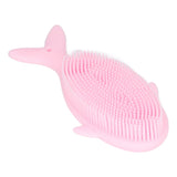 Baby Bath Brush Cartoon Whale Shape Silicone Soft Hair Baby Bath Shampoo Massage Cleaning Shower Brush Kids Bath Toys Pink