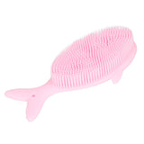 Baby Bath Brush Cartoon Whale Shape Silicone Soft Hair Baby Bath Shampoo Massage Cleaning Shower Brush Kids Bath Toys Pink - Extra Image