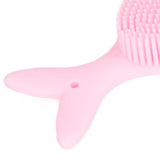 Baby Bath Brush Cartoon Whale Shape Silicone Soft Hair Baby Bath Shampoo Massage Cleaning Shower Brush Kids Bath Toys Pink