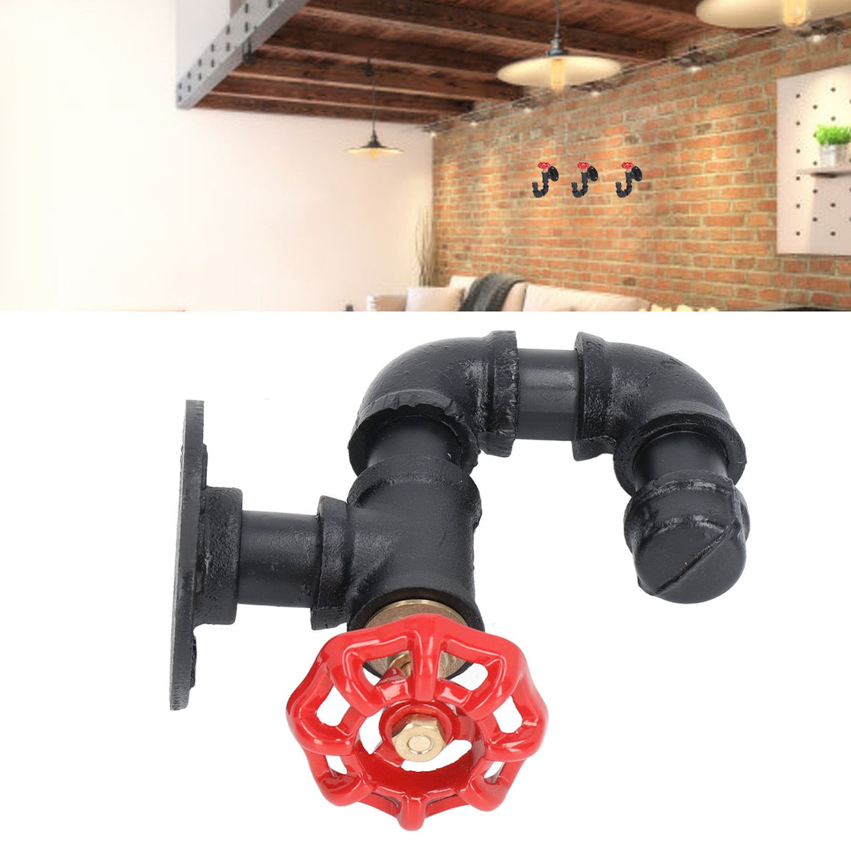 Industrial Pipe Coat Hook Rack Heavy Duty Rustic Hat Robe Towel Wall Mounted Holder Hanger Type B