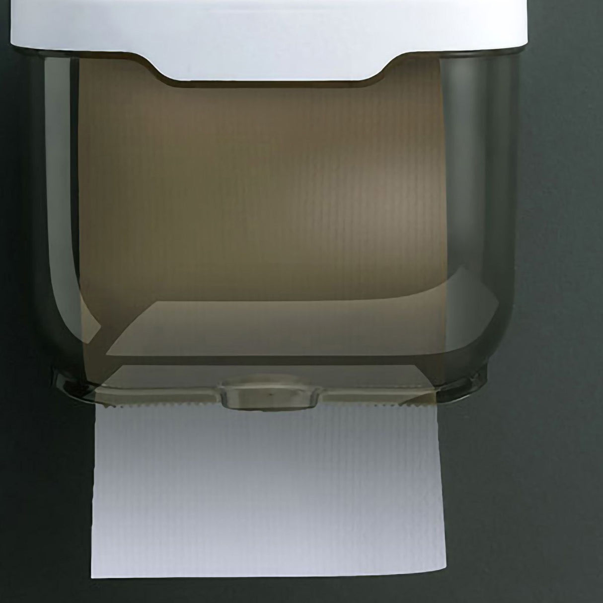 Wall Mounted Tissue Box Waterproof Durable Transparent Plastic Black Tissue Box for Bathroom 15.5×13×13cm/6.10x5.11x5.11in