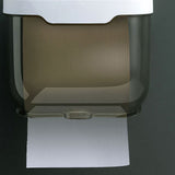Wall Mounted Tissue Box Waterproof Durable Transparent Plastic Black Tissue Box for Bathroom 15.5×13×13cm/6.10x5.11x5.11in