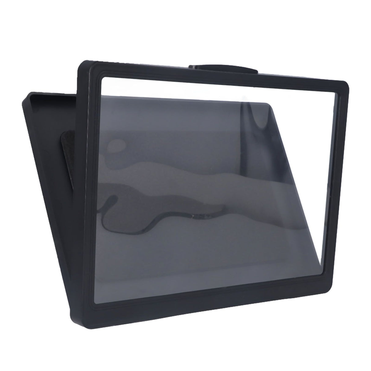 Bathroom Waterproof Anti Fog Touch Screen Mobile Phone Case Wall Mount Sealed Protective Cover Computer Tablet Storage Case Box 9802B Black