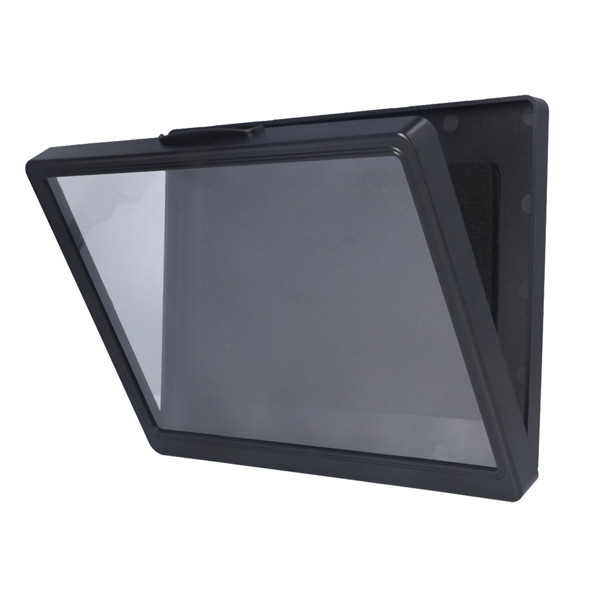 Bathroom Waterproof Anti Fog Touch Screen Mobile Phone Case Wall Mount Sealed Protective Cover Computer Tablet Storage Case Box 9802B Black