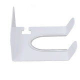Wall Mounted Hair Dryer Holder Stainless Steel Hair Blow Dryer Rack for Home Washroom Bathroom White - Front View