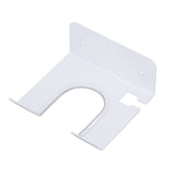 Wall Mounted Hair Dryer Holder Stainless Steel Hair Blow Dryer Rack for Home Washroom Bathroom White - Top-Down View