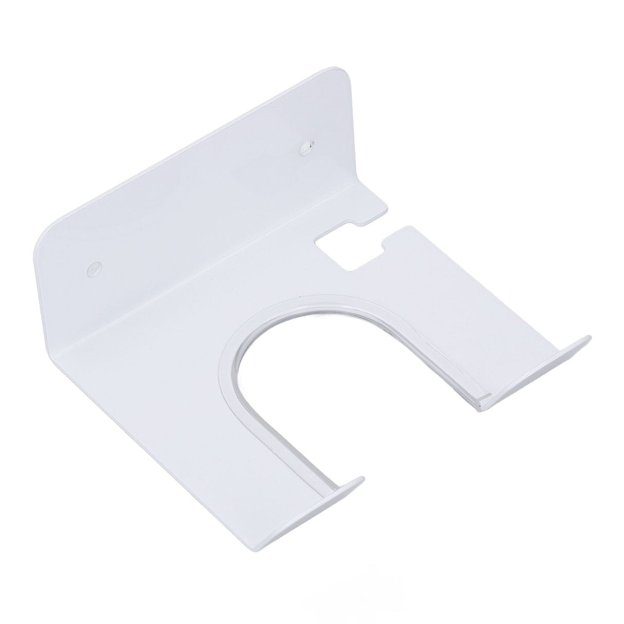 Wall Mounted Hair Dryer Holder Stainless Steel Hair Blow Dryer Rack for Home Washroom Bathroom White