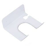 Wall Mounted Hair Dryer Holder Stainless Steel Hair Blow Dryer Rack for Home Washroom Bathroom White - Extra Image