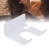 Wall Mounted Hair Dryer Holder Stainless Steel Hair Blow Dryer Rack for Home Washroom Bathroom White