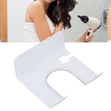 Wall Mounted Hair Dryer Holder Stainless Steel Hair Blow Dryer Rack for Home Washroom Bathroom White
