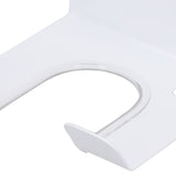 Wall Mounted Hair Dryer Holder Stainless Steel Hair Blow Dryer Rack for Home Washroom Bathroom White - Extra Image