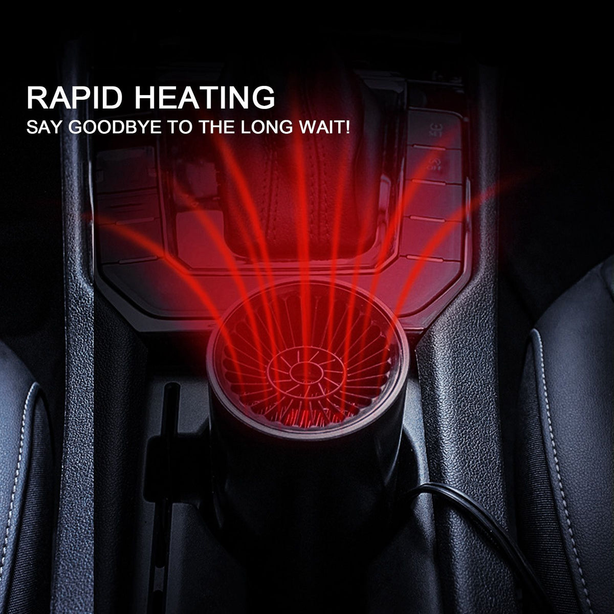 150W Portable 2 in 1 Auto Cooling Heating Fan Heater Car Defroster 12V Car Cigarette Lighter