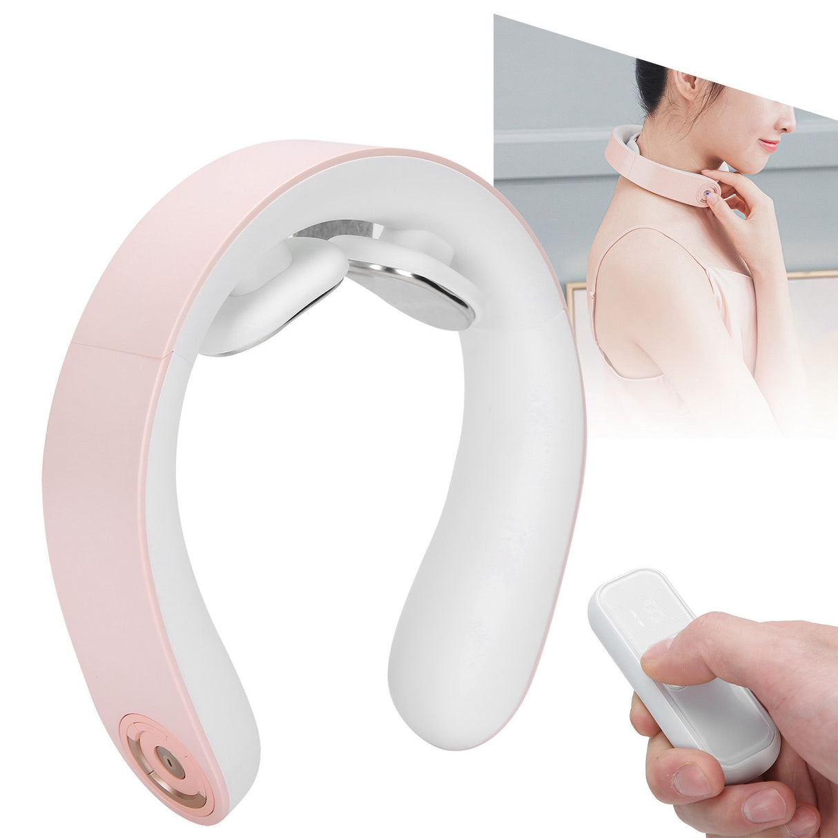 Pulse Neck Massager 15 Levels Adjustable 42℃ Constant Temperature Intelligent Massage Instrument