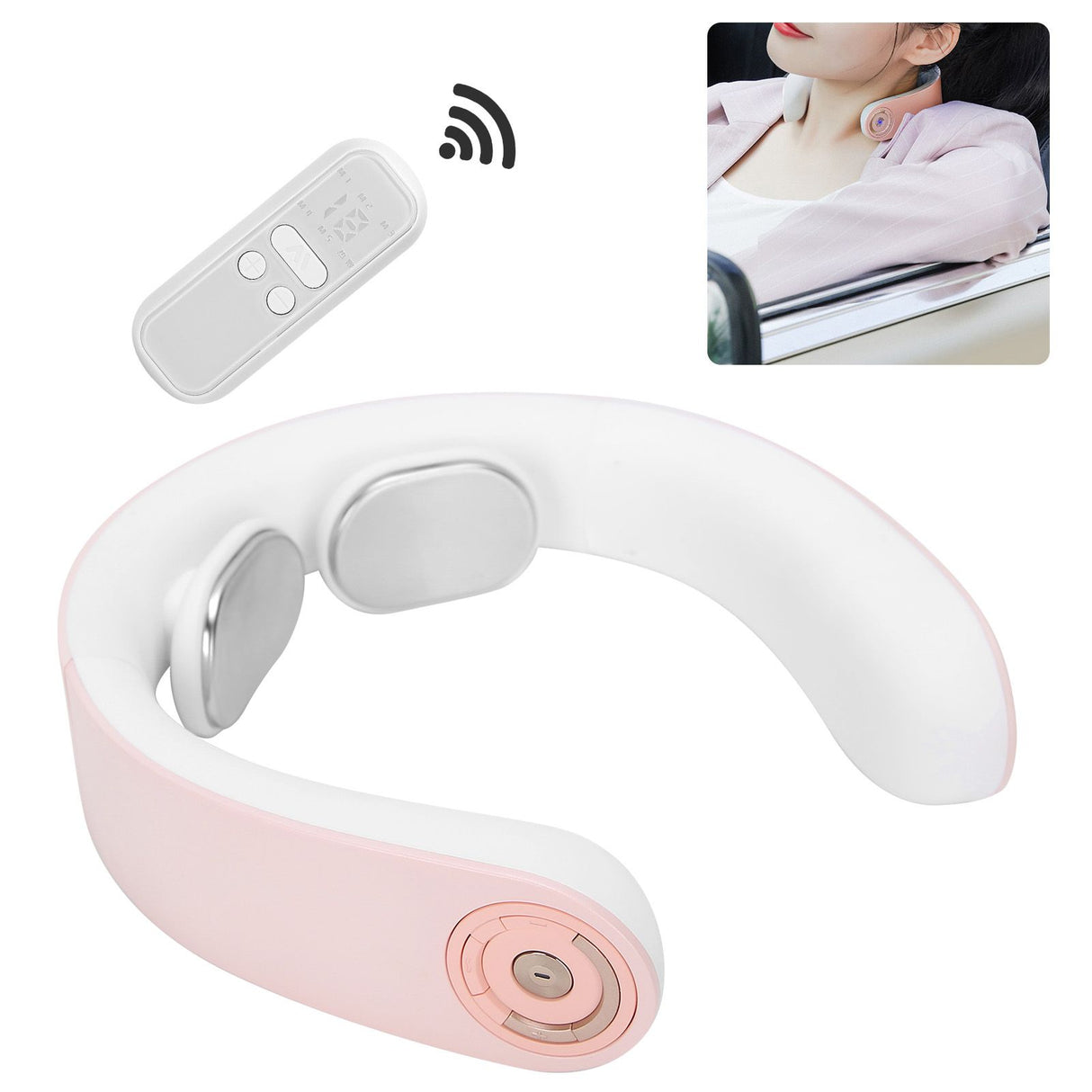 Pulse Neck Massager 15 Levels Adjustable 42℃ Constant Temperature Intelligent Massage Instrument