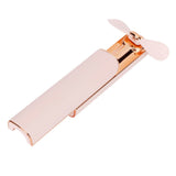 Portable Mini Electric Fan USB Rechargeable Handheld Cooling Fan for Outdoor Traveling - Top-Down View
