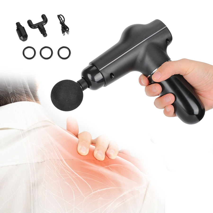 Mini Muscle Stimulator Body Relaxation Portable Muscle Massager Equipment with 3 Gears(Black Metallic PaintUV Varnishing )