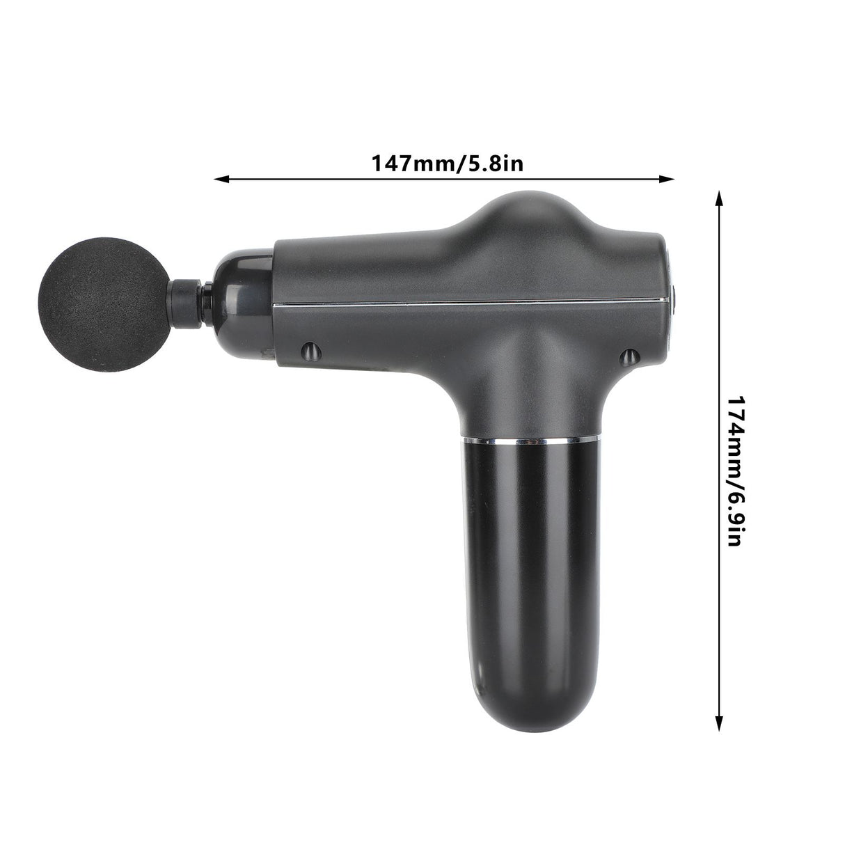 Mini Muscle Stimulator Body Relaxation Portable Muscle Massager Equipment with 3 Gears(Black Metallic PaintUV Varnishing )