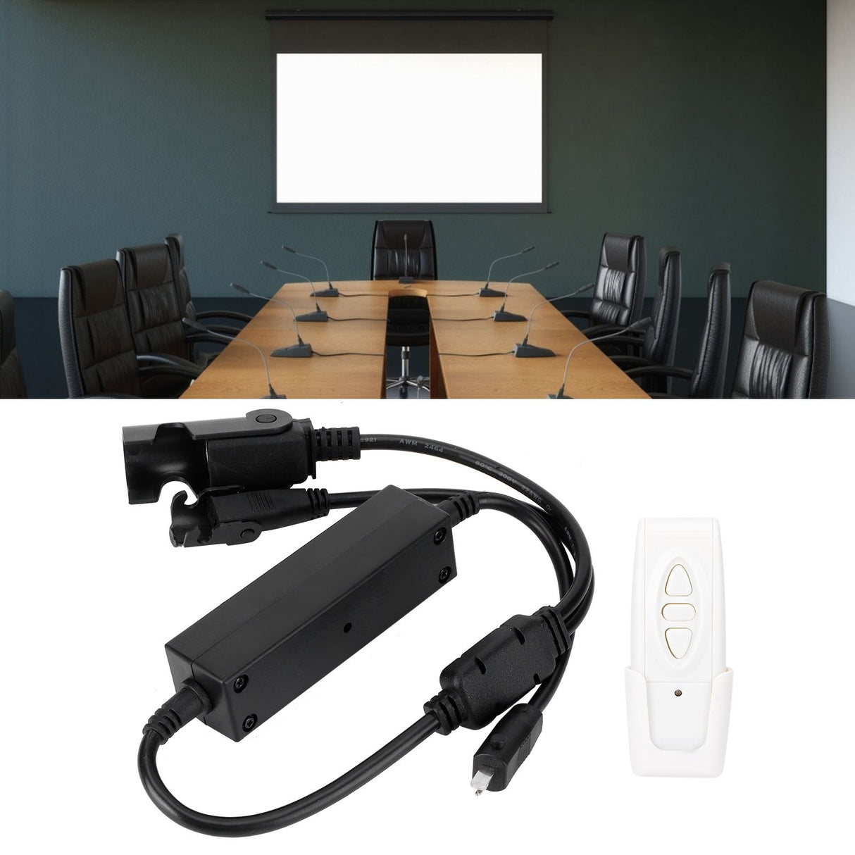Lift Remote Hand Controller Electric Window LCD Diaplay Wireless for 29V Single Motor ( 01 Male 01 Female 5P Female )