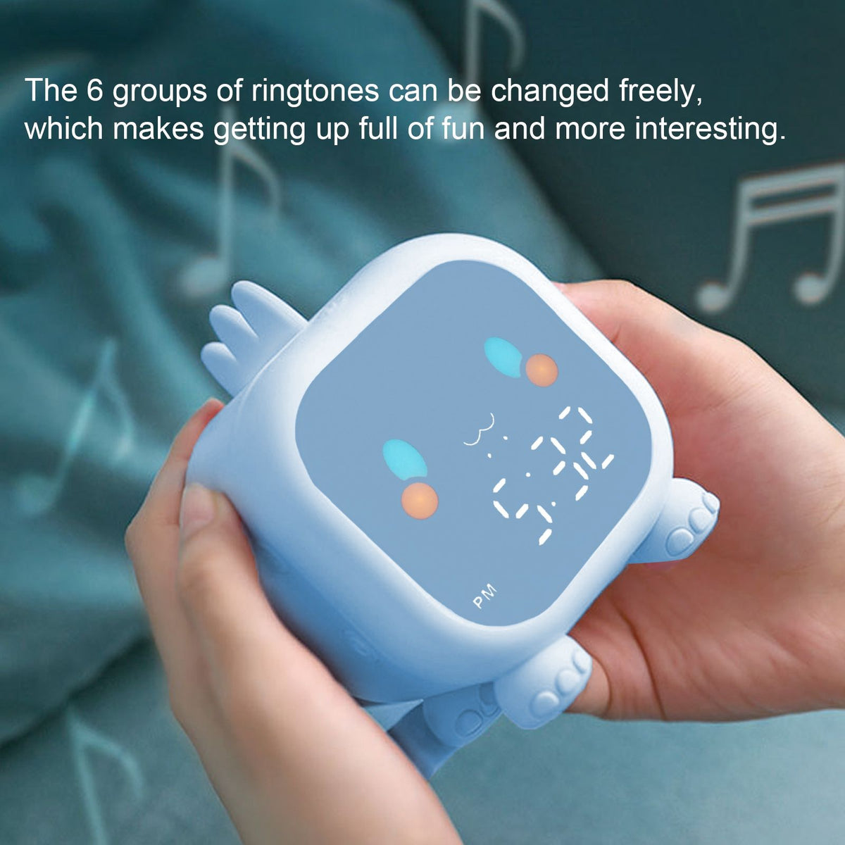 LED Alarm Clock Mini Portable Voice Control Temperature Display USB Charging 60 Minutes Timer